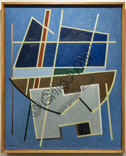 Museo Novecento: "Conviction", by Alberto Magnelli, 1968. Oil on canvas.