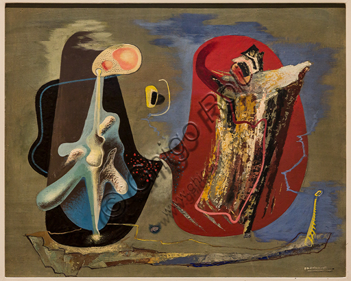 Museo Novecento: "Bioplastic Life", 1938, by Enrico Prampolini. Tempera and enamel on board.